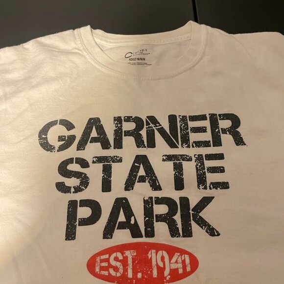 GARNER STATE PARK WHITE‎ SHORT SLEEVE TEE SHIRT SIZE ADULT MEDIUM - Picture 1 of 4